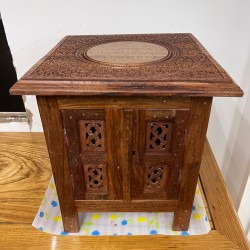 全新紫檀木鑲銅片印尼風櫃仔 (有鎖有匙) 