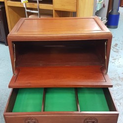 中式花梨儲物櫃 (有轆)