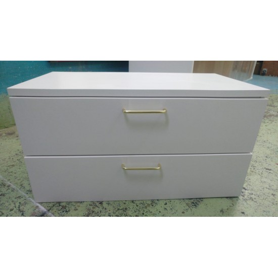 white two-drawer cabinet (75% new)////SOLD