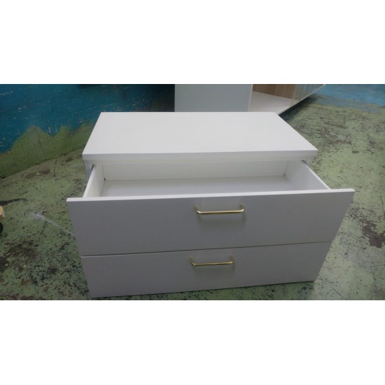 white two-drawer cabinet (75% new)////SOLD