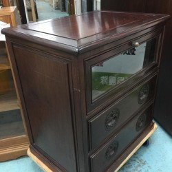 花梨單門兩桶儲物櫃