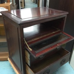 花梨單門兩桶儲物櫃