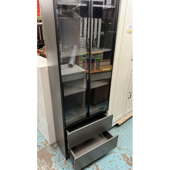 2-foot glass cabinet (70% new)
