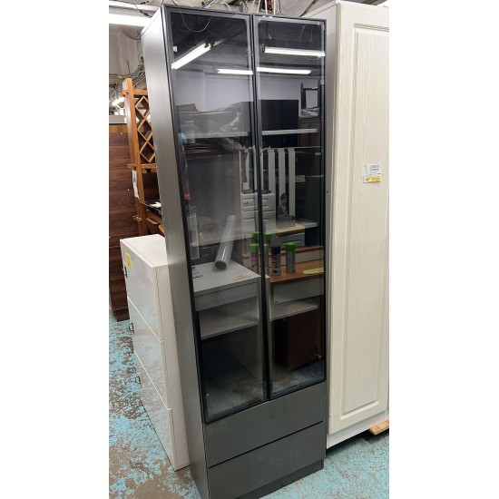 2-foot glass cabinet (70% new)