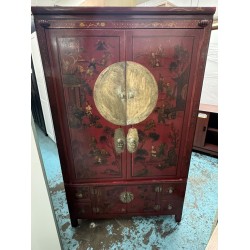 衫木中式銅手把衣櫃