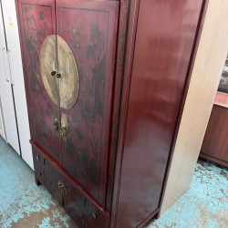 衫木中式銅手把衣櫃