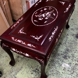 中式翻新貝殼花實木茶几 