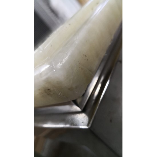不鏽鋼腳雲石茶几 (60%新)