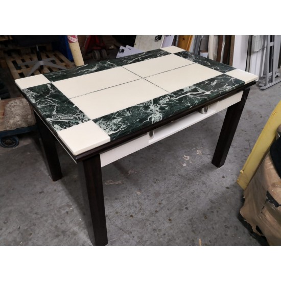 Marble four-foot dining table (70% new)