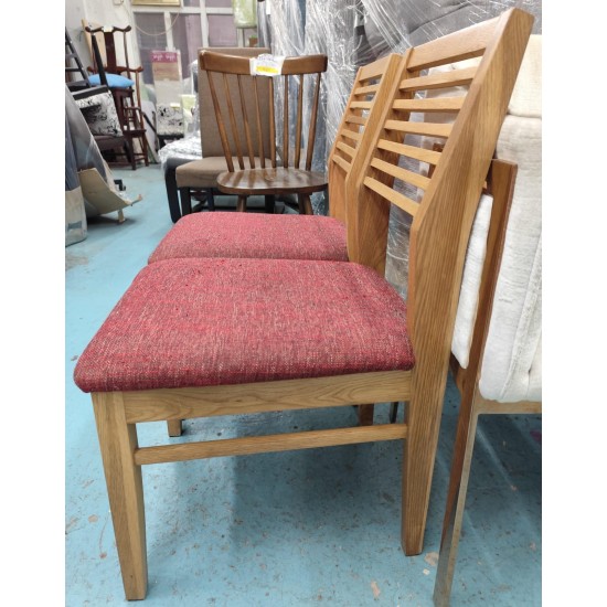 2  solid wood dining chairs (75% new)