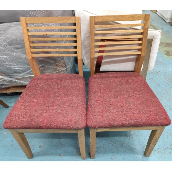 2  solid wood dining chairs (75% new)