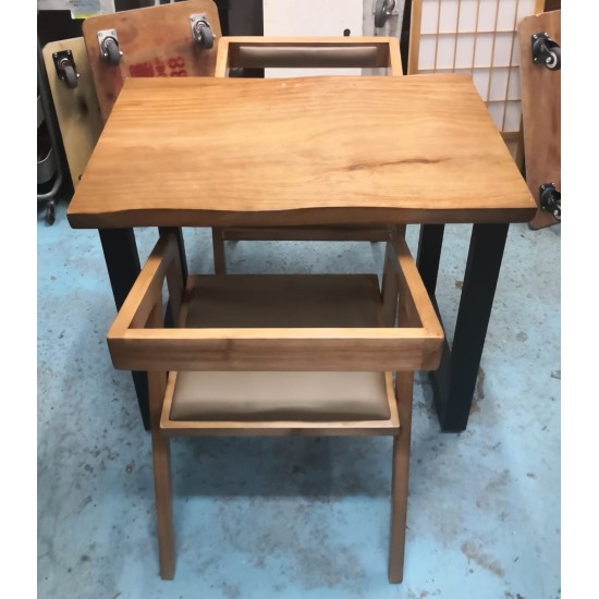 Beautiful solid wood one chair and two chairs (70% new)