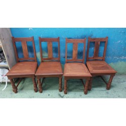 中式實木餐椅x4 已翻新