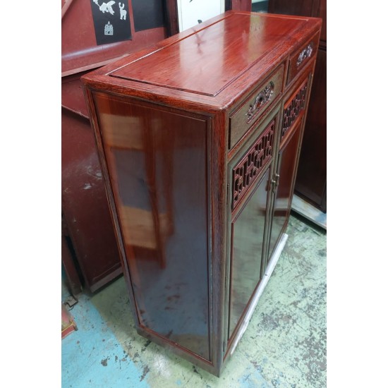 Chinese rosewood refurbished shoe cabinet