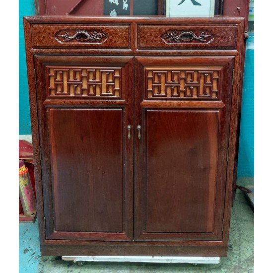 Chinese rosewood refurbished shoe cabinet