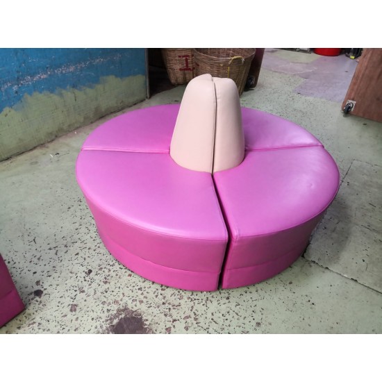 Pink Round Sofa (70% New)