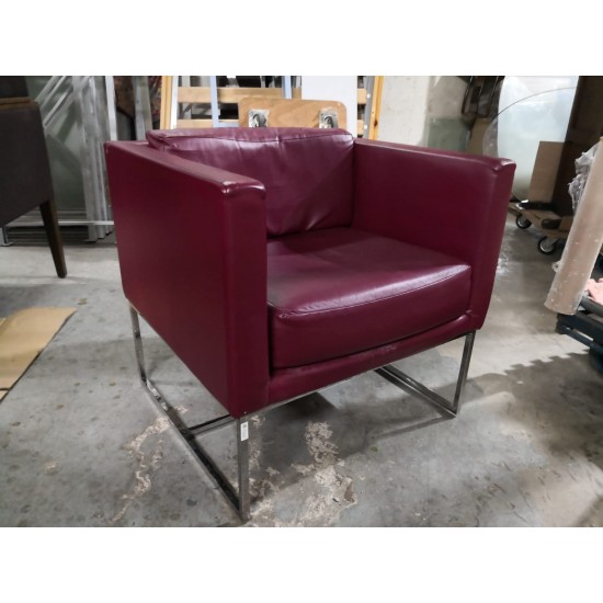 Stainless-steel Leather Chair (70% NEW)