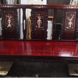 中式花梨貝殼花梳化