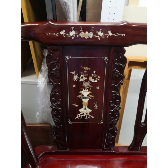 中式花梨貝殼花梳化