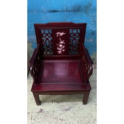 實木貝殼花太師椅 