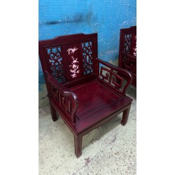 實木貝殼花太師椅 