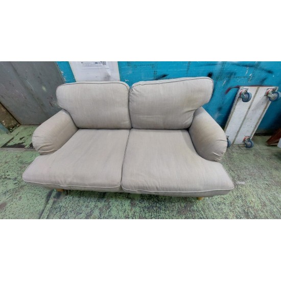 Fabric sofa has stains (65% new)