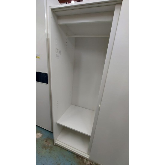 Pure white sliding door wardrobe (70% new)