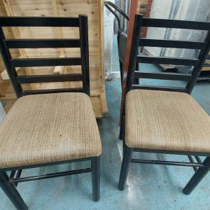 Three solid wood dining chairs (70% new)