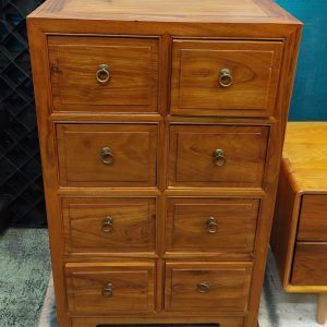 Refurbished camphor wood eight-barrel cabinet