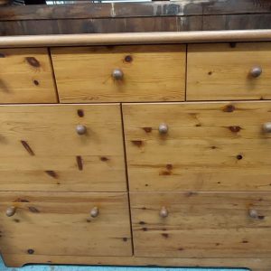 Pine Wood Seven-Drawer Cabinet (70% New)