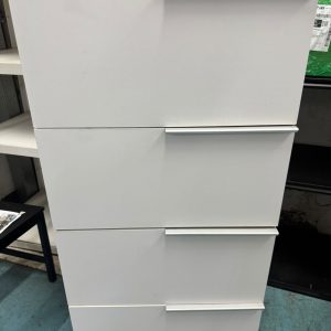 Practical four-bay cabinet with lock (70% new)
