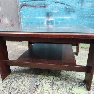 Solid Wood and Glass Coffee Table (75% New)