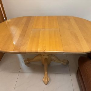 Solid wood hinged dining table (70% new)