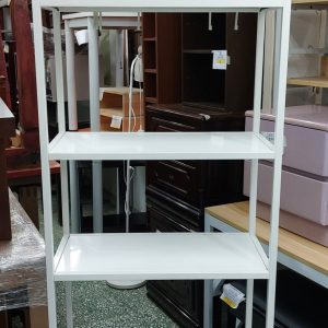 Two-foot iron shelving unit (75% new)