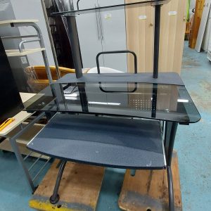 Glass computer desk (75% new)