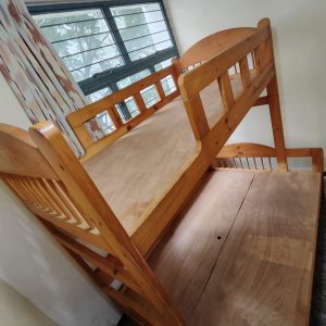 Pine Wood Bed (3-seater upper, 4-seater lower) (65% New)