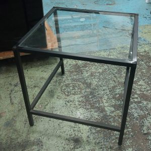 Iron-Legged Glass Coffee Table (70% New)