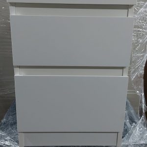 Pure white nightstand (75% new) Dimensions: 35 cm (W) x 40 cm (D) x 49 cm (H)