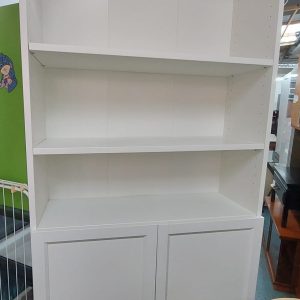 Pure White Storage Cabinet (75% New) Dimensions: 80 cm (W) x 30 cm (D) x 203 cm (H)