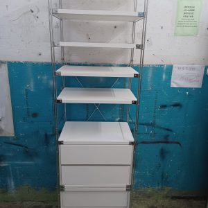Stainless steel storage shelving unit (70% new) Dimensions: 64cm (width) * 42cm (depth) * 209cm (height)