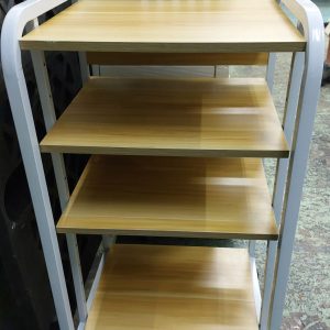 Metal shelving unit (70% new) Dimensions: 51cm (width) * 43cm (depth) * 90cm (height)