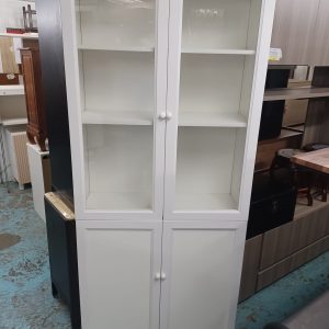 Glass Storage Cabinet (75% New) Dimensions: 80 cm (W) x 30 cm (D) x 200 cm (H)