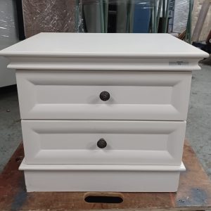 純白床頭櫃(70%新)- 尺寸: 54cm(寬)* 41cm(深)* 46cm(高)