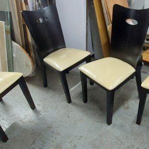 Dining Chairs x4 (70% new) Dimensions: 43 cm (W) x 50 cm (D) x 90 cm (H)