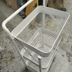 Foldable Metal Shelving Unit with Casters (70% New) Dimensions: 31 cm (W) x 45 cm (D) x 88 cm (H)