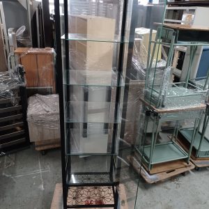 Glass display case (70% new) - Dimensions: 46cm (width) * 41cm (depth) * 180cm (height)