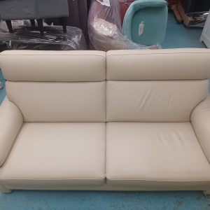 Practical leather sofa (70% new) - Dimensions: 184cm (width) * 85cm (depth) * 92cm (height)