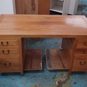 Elm wood Chinese-style desk (refurbished)  - Dimensions: 153cm (width) * 66cm (depth) * 75cm (height)