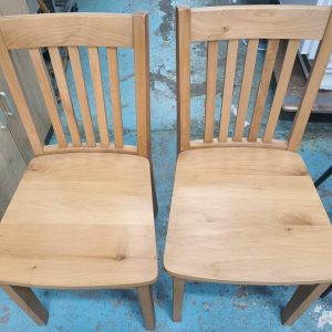 Two solid wood dining chairs (70% new) Dimensions: 43cm (width) * 48cm (depth) * 84cm (height)