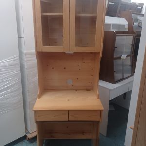 Pine wood computer desk (70% new) - Dimensions: 71cm (width) * 52cm (depth) * 198cm (height)
